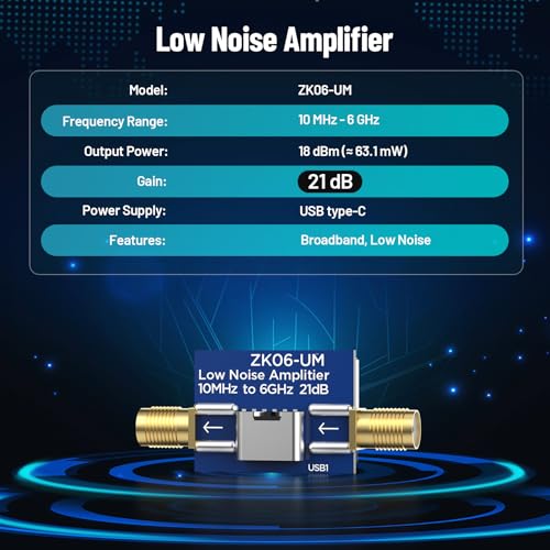 Image of SeeSii TinySA Ultra+ ZS406 Spectrum Analyzer: 4.0 Inch 5.4GHz Handheld Tiny Frequency Analyzer with ZK06-UM 21dB LNA Module 32Gb Card-100kHz to 800MHz MF /HF /VHF UHF Input, 2025 Upgraded