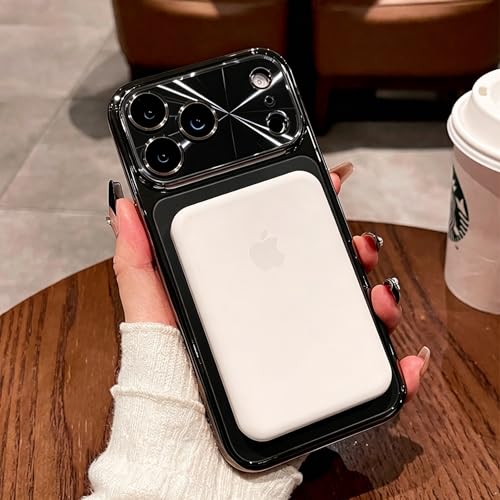 XSHKJDHJS Magnetic for iPhone 17 Pro Case(Original Machine Color) Laser-Cut Large Window with electroplated Frosted Shell(Military-Grade Drop Protection) Eagle-Eye Metal Camera Protection,Black by XSHKJDHJS - Used condition - Image 3