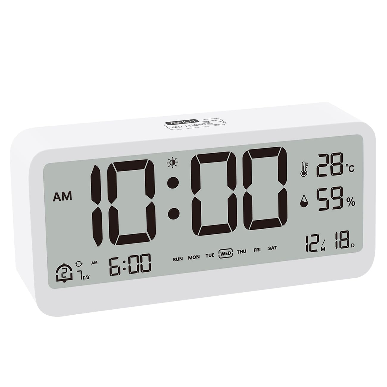 エリケン 目覚まし時計 Amazon.co.jp: 在庫処分 目覚まし時計 LCD 多機能 温度計 湿度計