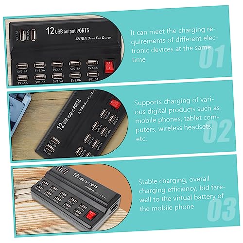 Cargador multipuerto rápido USB enchufe adaptador de corriente para móvil y tableta 3