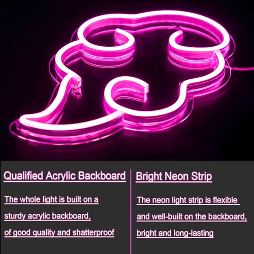 Image of SmilingTown Cloud Neon Signs for Wall Decor USB Operated Neon Art Decorative Lights for Bedoom Home Gameroom Office Bar Pub Club Christmas Party Supplies Gift Idea (Pink)