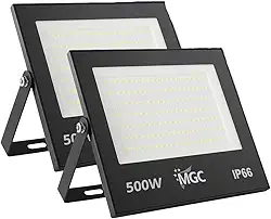 Kit 2 Refletor Led 500w 6500k Holofote Prova D'água Ip66