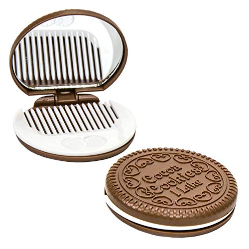 Lote de 20 Divertidos Espejos con Peine Personalizables'Galleta Oreo'. Belleza. Recuerdos. Regalos Originales.Detalles de Bodas, Comuniones, Bautizos, Cumpleaños. CC.