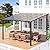 AECOJOY Wall Gazebo12’ x 10’, Hard Top Gazebos Pergola on Clearance, Outdoor Patio Lean to Gazebo Canopy Awnings for Deck, Porch, Backyard and More