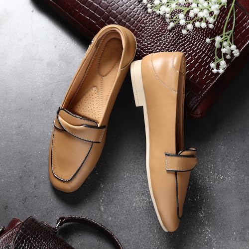 Image of YOHO Bliss Loafers for Women | Comfortable & Stylish Bellies | Fashion Moccasins with Footpharma Footbed | Slip-on for Casual & Formal Wear | 007