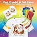 12 Pcs Combo HTVJOYDO Sublimable White Glitter HTV Heat Transfer Vinyl & Printable Sublimation Paper, 6 Sheets Each 8.5x11, Iron-On for Light & Dark Fabrics, DIY Crafts, All-in-One Colorful Creations