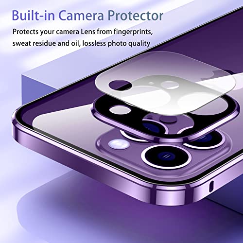 Coque de confidentialité magnétique iPhone 15 Pro Max verre anti-peep - 6