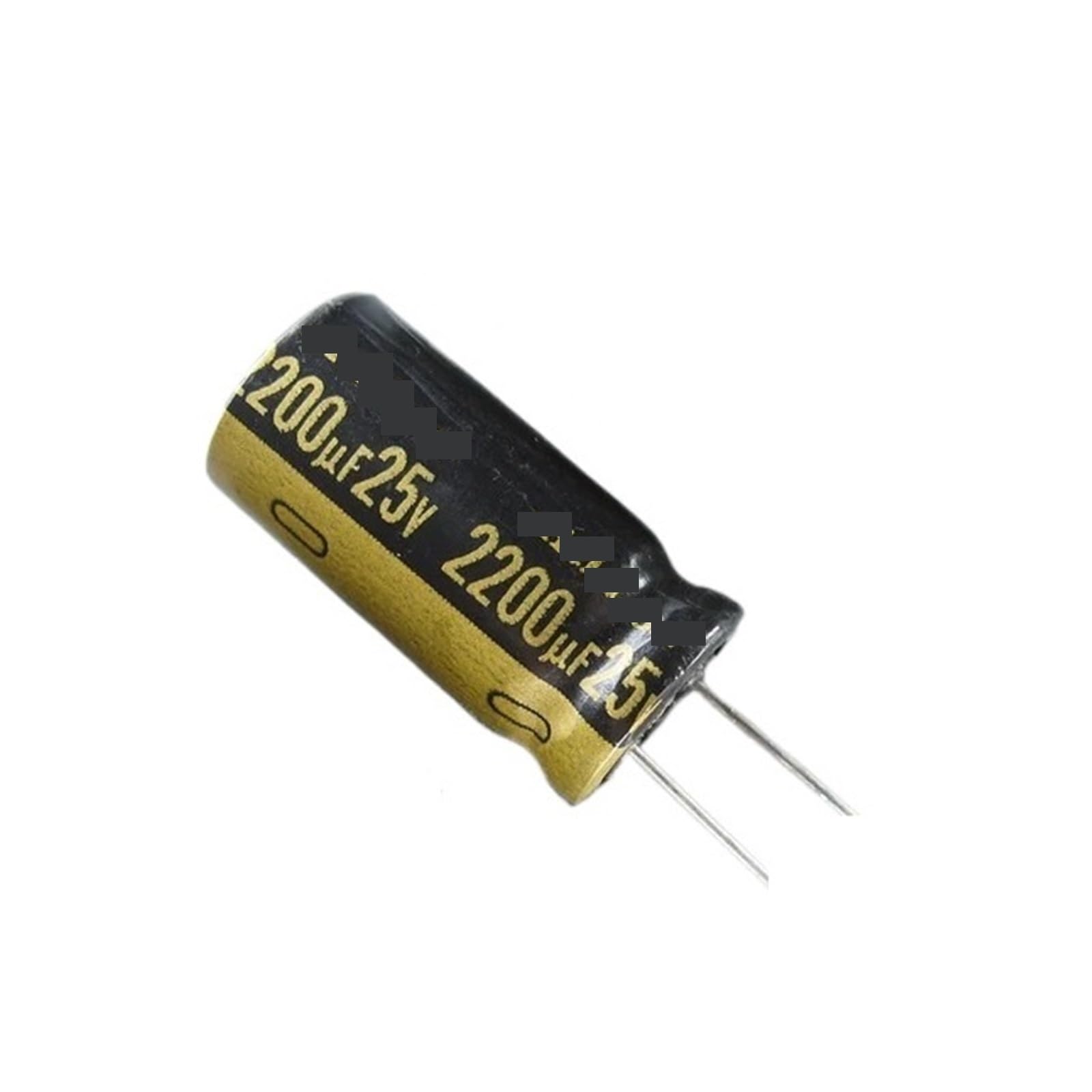 Condensateur 2200uF 25V audio radial pour réduire le bruit de fond des amplificateurs