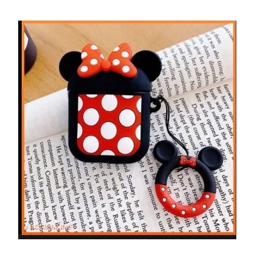 Capa Case Capinha Silicone Desenho Animado Para Fone de Ouvido Wireless Modelo (MINNIE) Airpods para i10 i12 i9s TWS