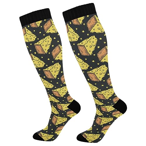 Wusikd Funny Bananas Compression Socks for Women and Men Circulation Long Socks for Athletic Running 1