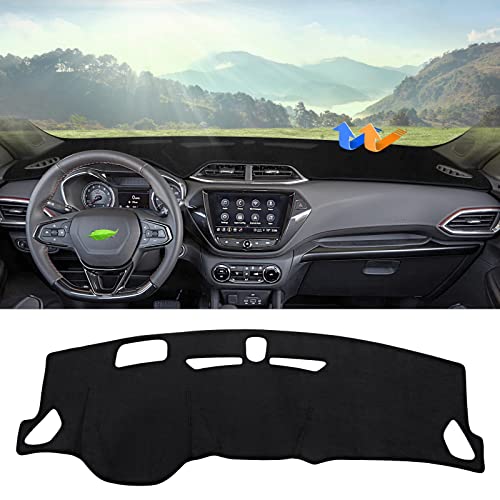 Image of Autorder Dashboard Cover Mat for 2021-2025 2026 Chevrolet Trailblazer Accessories Dash Cover Flannel Dash Mat Sunshade Glare UV Rays Protector