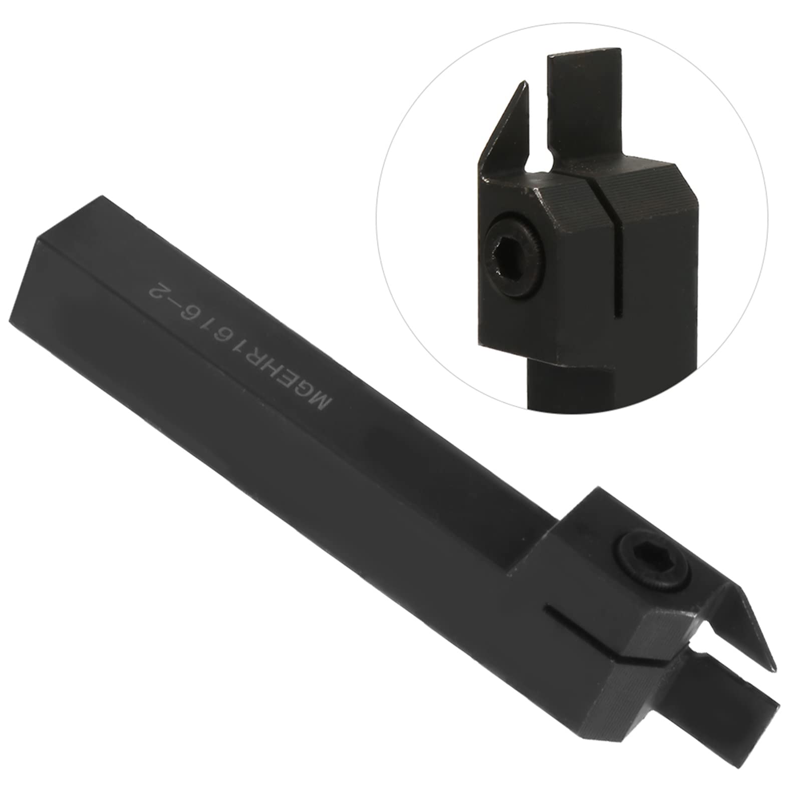 Utensili Tornio, MGEHR1616-2 100mm Portautensili per Tornitura CNC con 10 Inserti MGMN200‑G + Chiave, Kit Supporto Utensili Tornio Metallo Professionale per Semifinitura, Finitura