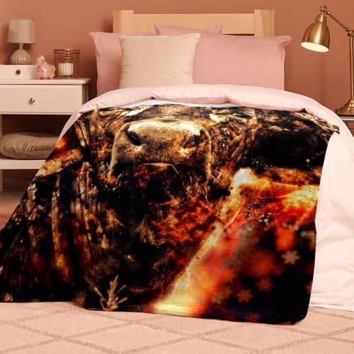 Couverture microfibre chaude Bétail de Feu pour vos soirées cocooning sur le canapé - 8
