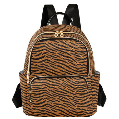 Mochila estampada mujer tres bolsillos cremallera deporte ligero casual piel felina S
