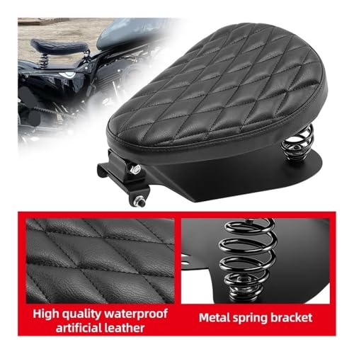 Asiento individual de moto con absorción de impactos para custom 4