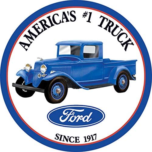 Desperate Enterprises Ford - Trucks Round Tin Sign, 11.75" Diameter
