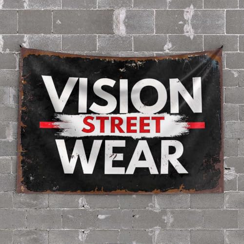 Tapisserie amusante pour décoration extérieure avec logo Vision Street Wear (100 x 150 cm)