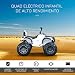 HOMCOM Quad Eléctrico Niño Coche Eléctrico Cuatrimoto Batería 12V con MP3 Radio...