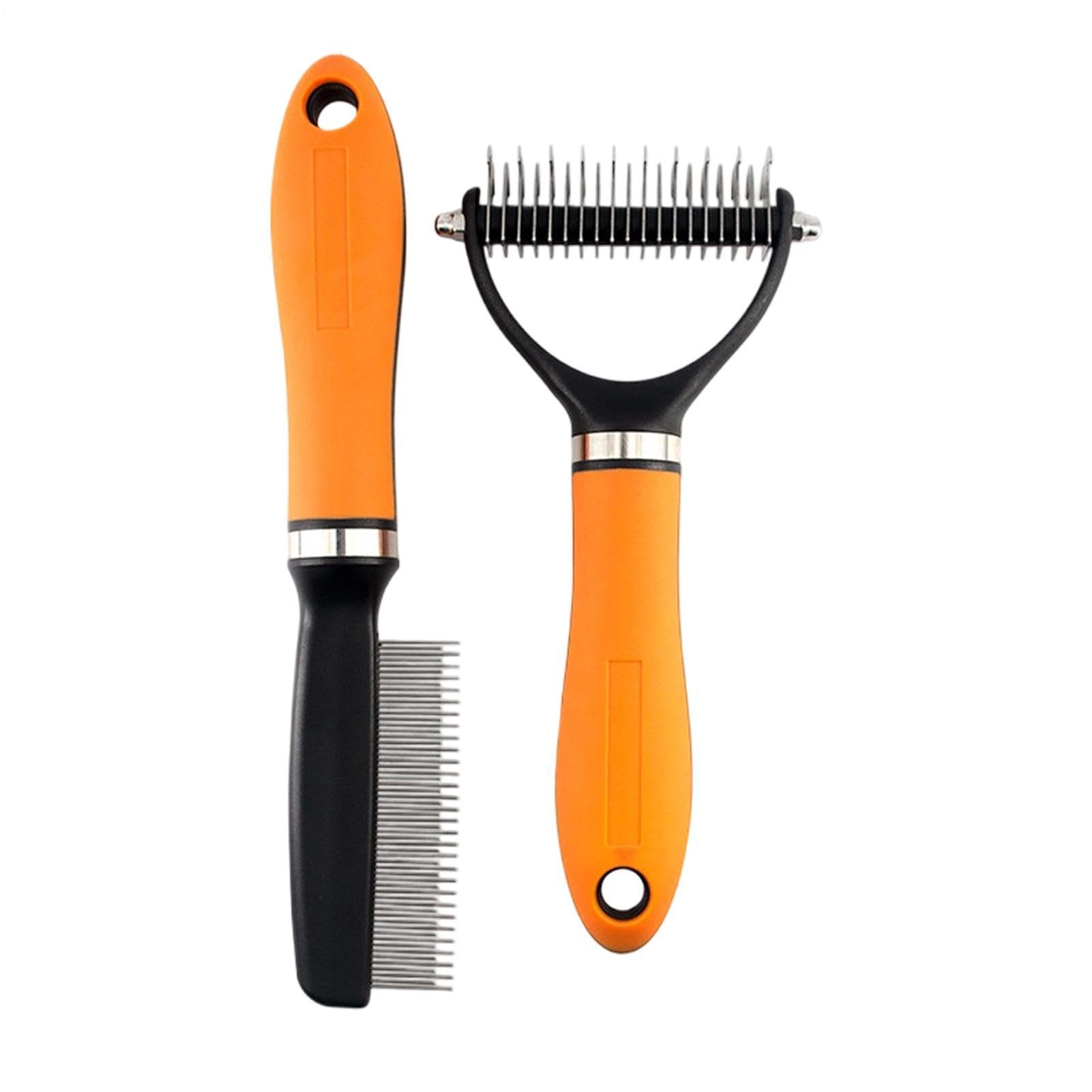 Cepillos para perros de acero inoxidable con mango ergonómico 8