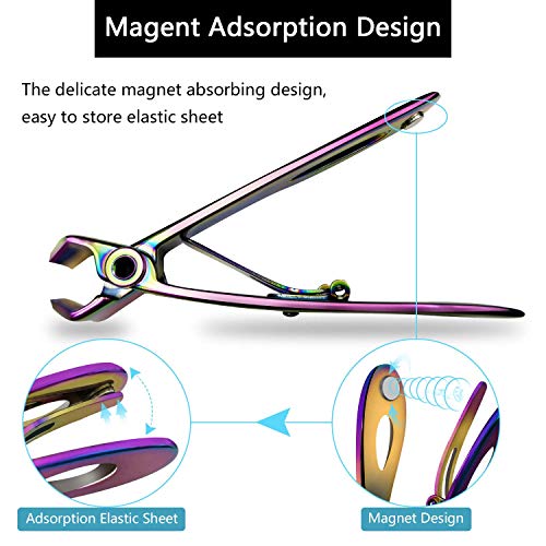 Image of Beaute Secrets Luxury Nail Cutter Set With Nail Filer, Fingernail & Toenail Clipper with Sharp and Sturdy Blade, Premium Stainless Steel Nail Set with 17mm Wide Jaw Opening for Thick Nails (Rainbow)