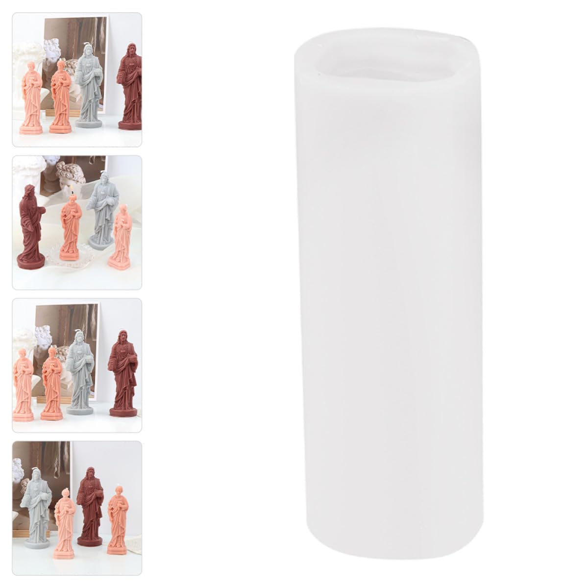 Molde de Silicona para Velas DIY Forma de Jesús, Molde Pequeño Flexible y Duradero para Hacer Velas Artesanales, Jabón y Resina, Antiadherente y Fácil de Limpiar para Manualidades