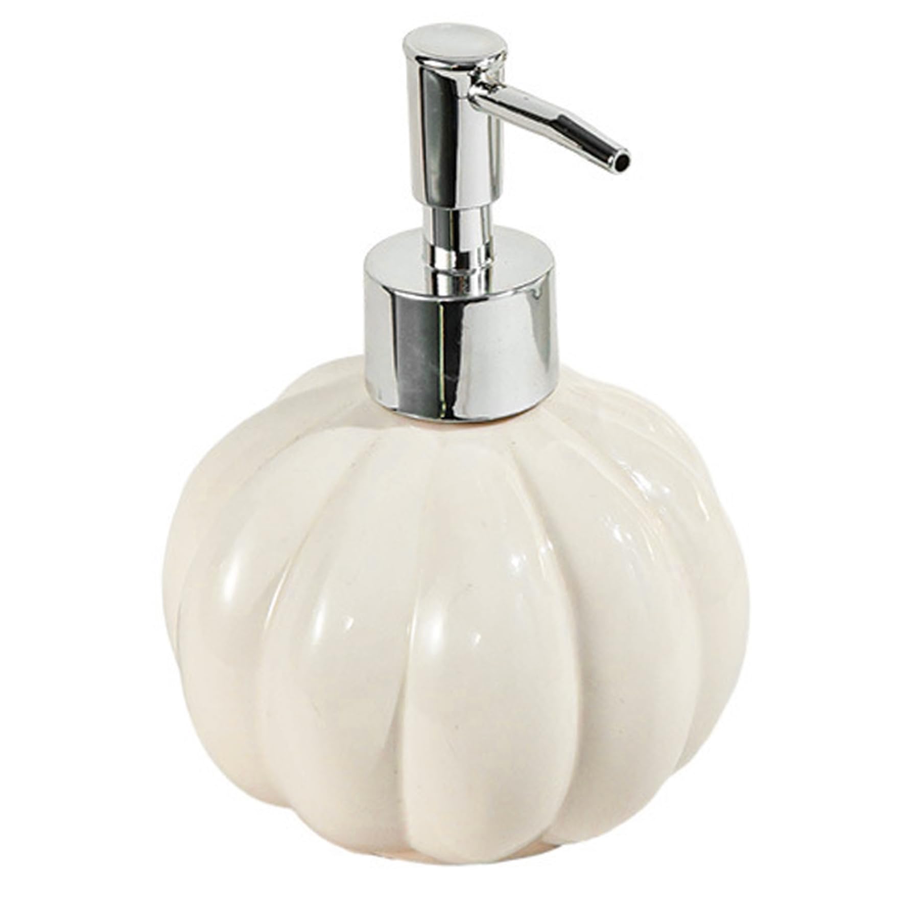 1PC Pumpkin Soap Dispenser, Ceramic Halloween Soap Dispenser with Pump, Refillable Empty Lotion Bottles for Kitchen Bathroom