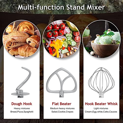 COOKLEE-Stand-Mixer-95-Qt-660W-10-Speed-Electric-Kitchen-Mixer-with-Dishwasher-Safe-Dough-Hooks-Flat-Beaters-Wire-Whip-Pouring-Shield-Attachments-for-Most-Home-Cooks-SM-1551-Champagne