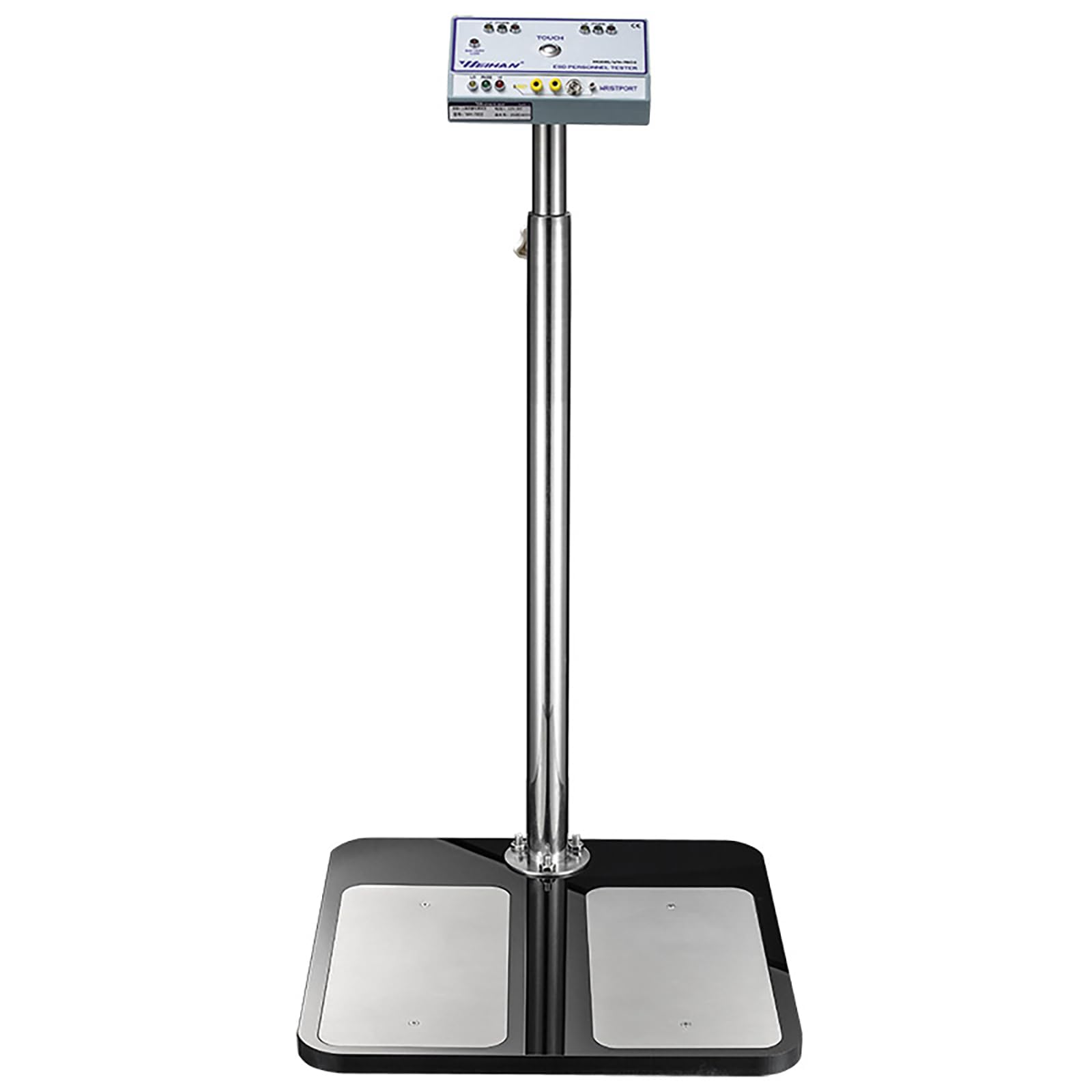 FXNFXLA Human Body Static Tester, Anti-Static Two Feet Wrist Strap Tester, Human Body Electrostatic Discharge Device, Height Adjustable, for Workshop