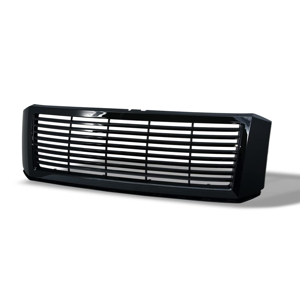 Glossy Black Horizontal Front Hood Bumper Grill Grille ABS For 07-14 Ford Expedition