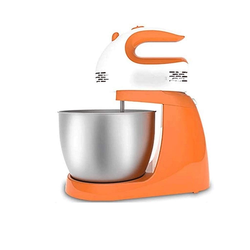 Frullino per Le Uova Elettrico Arancione ad Alta Potenza Desktop Automatico Domestico con Secchio per Panna da Montare e impastatrice