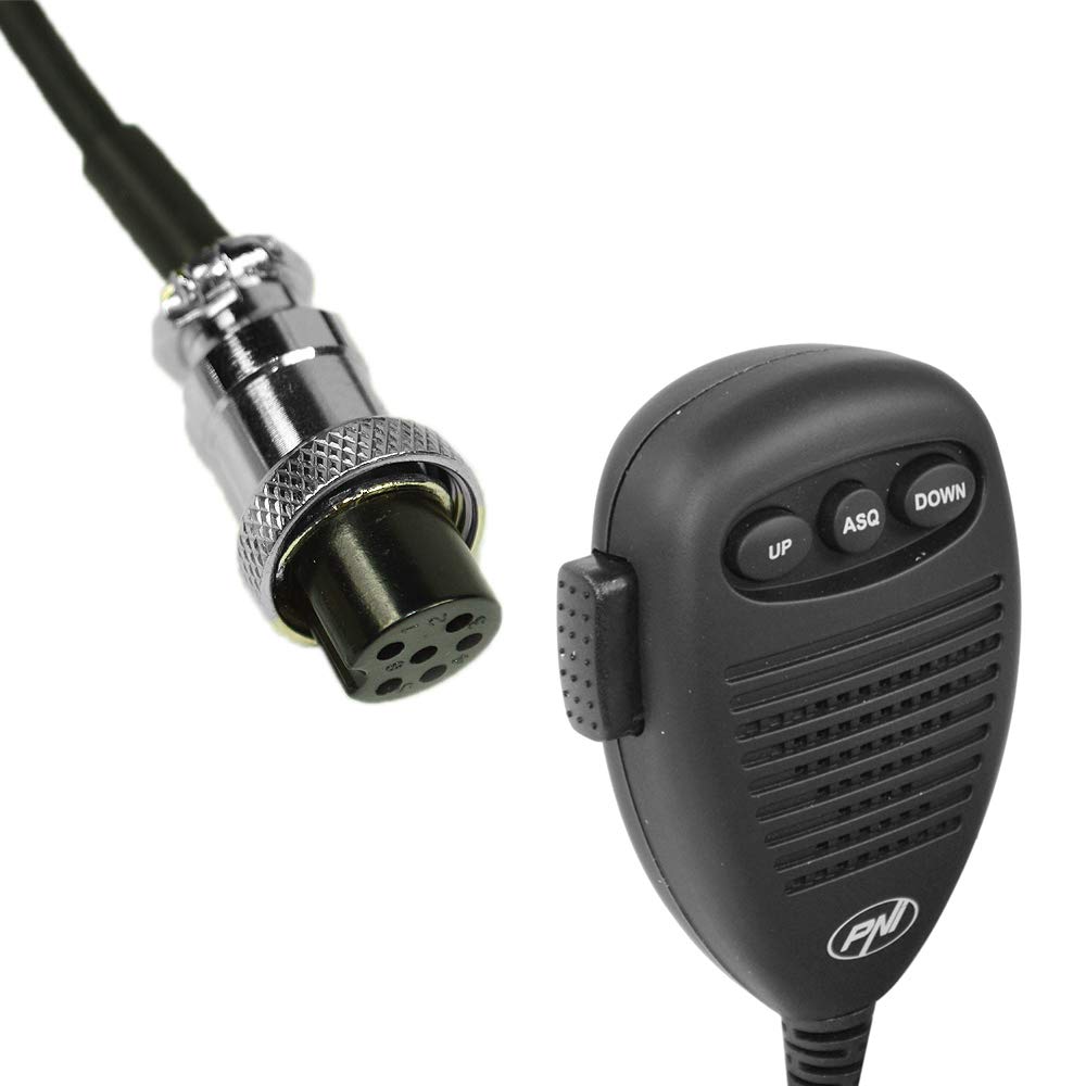 Microfono a 6 pin per radio, nero - PNI MK8000