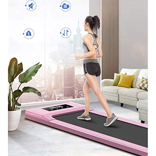 Image of Household Flat Treadmill, Small Fitness Equipment, Mini Folding Multi-Function Electric Treadmill