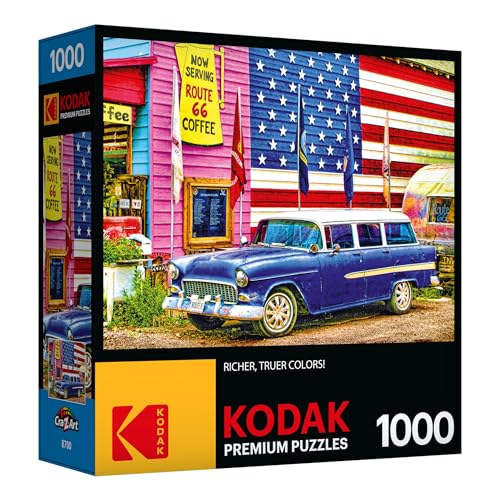 RoseArt - Kodak Premium - Rompecabezas Route 66 de 1000 Piezas para Adultos