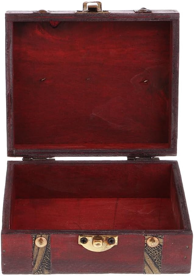 Retro Vintage Wooden Jewelry Box Necklace Storage Box Case