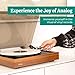 Electrohome Montrose Wireless Vinyl Record Player 2-Speed Belt-Drive Turntable, with Audio-Technica Stylus, Bluetooth, Vinyl-to-MP3 Recording, Speed Control Motor, Built-in Preamp, Wood Plinth (RR36)