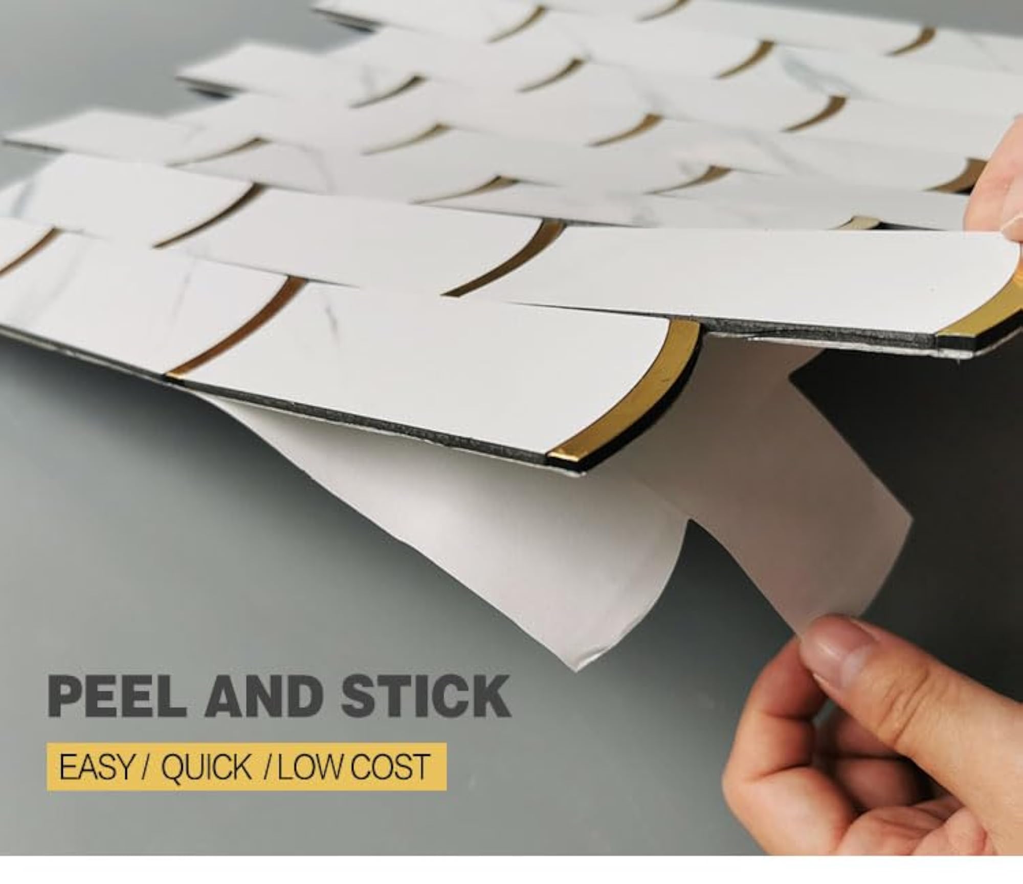 Peel and Stick Tile Metal Backsplash for Kitchen & Bathroom Decor