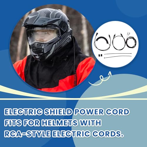 Ciuouient 08-977 Electric Power Cord Replacement Kit Compatible with H-JC, G-M-ax Snowmobile Helmet, Fits for Helmets with RCA-Style Electric Cords by Ciuouient - Image 5