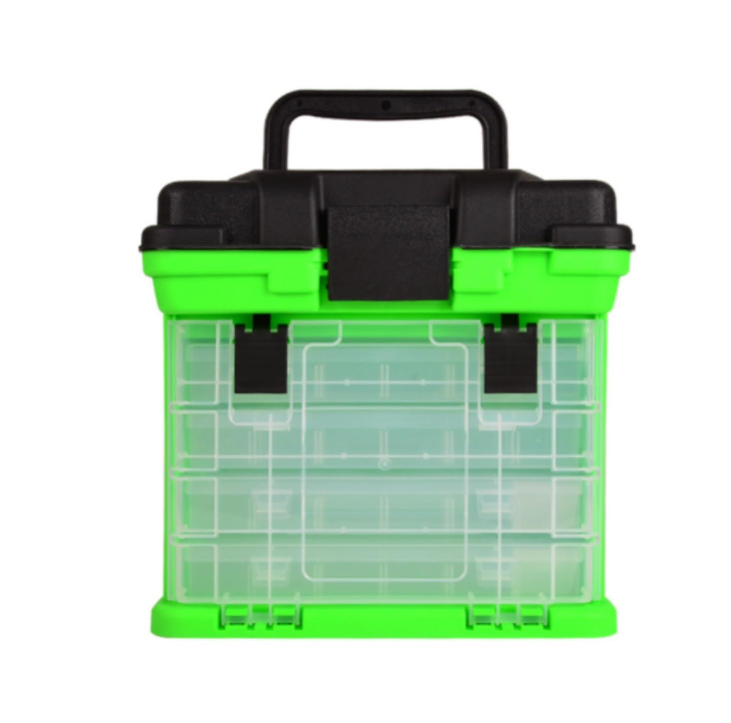 Lure Tackle Box Containers Outdoor Sea Fishing Gear Box Bait Tool With Plastic Handle Suitable For And Saltwater Fishing Gear(Grün)