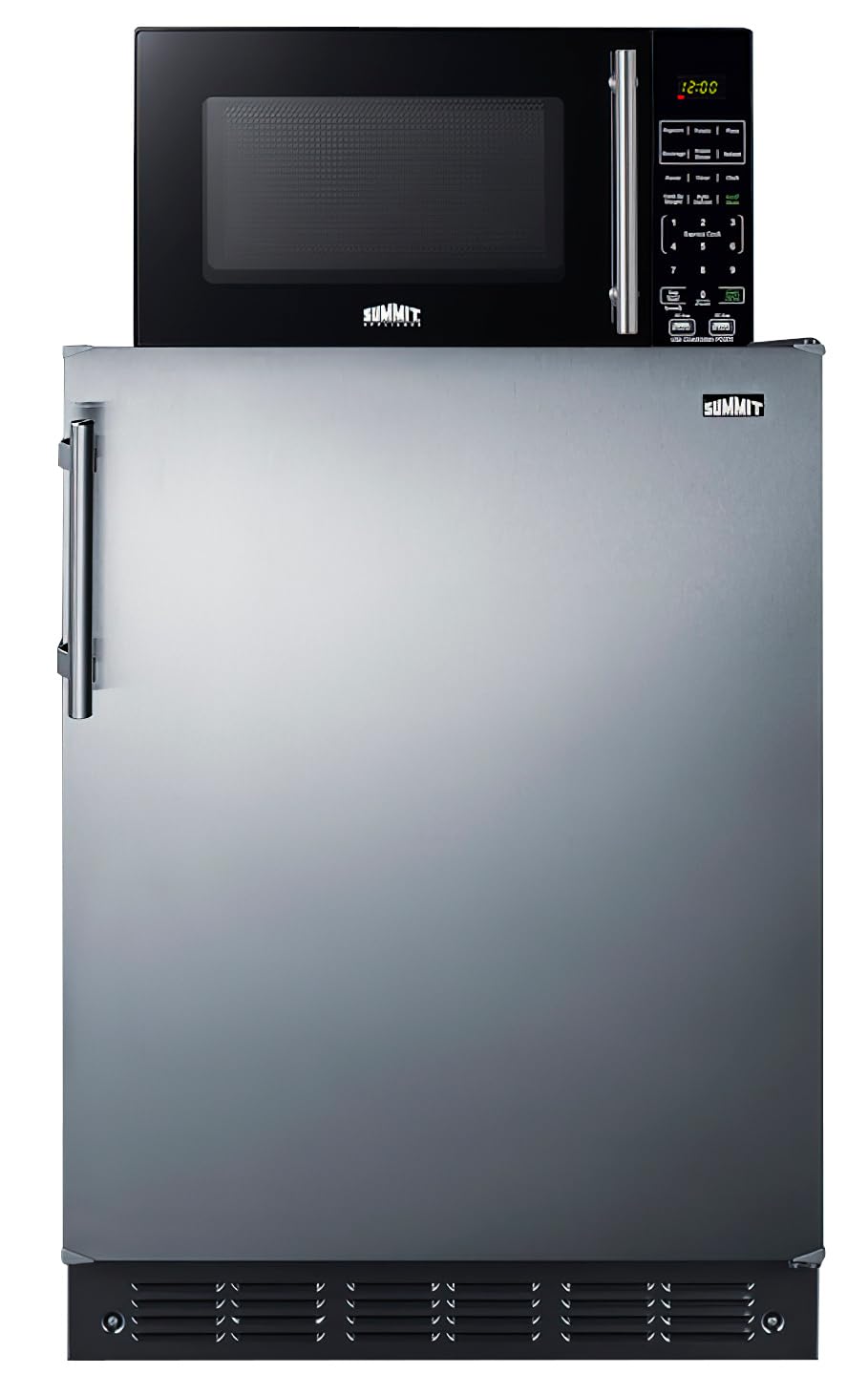 Summit MRF708BLSSA Microwave & Refrigerator Combination with Allocator