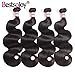 Bestsojoy 10A Grade Brazilian Body Wave Hair 4 Bundles Remy Human Hair Extension Uprocessed Brazilian Virgin Hair (22 22 24 24)