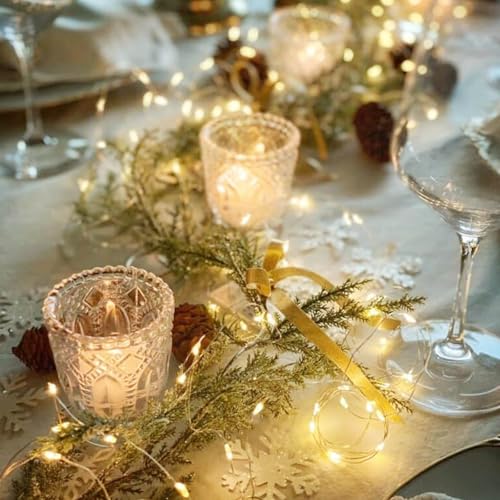 Bossern DCHD-04-WARM WHITE 4 Pack 20Ft 60Led Battery Operated Fairy Lights With Timer, Waterproof Battery String Lights Outdoor Indoor thumb #7