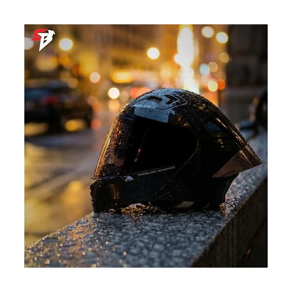 Steelbird SBA-20 Chrome Special Edition ISI and Dot Certified Flip-Up Helmet for Men with Inner Silver Sun Shield