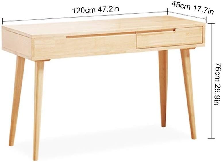 Makeup Dresser with Mirror and Stool Make-up Table for Bedroom Girls Dressing Table Makeup Table (Color : Walnut Ribbon Chair Size : 10045cm) (Log Color Single Table 80 * 45cm)