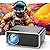 FUDONI Projector with WiFi and Bluetooth 4K Supported, Upgraded Outdoor Movie Projectors Native 1080P FHD, Video Proyector for Home Theater, Compatible w/HDMI/USB/iOS/Android/Windows/TV Stick