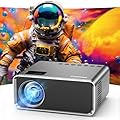 FUDONI Projector with WiFi and Bluetooth 4K Supported, Upgraded Outdoor Movie Projectors Native 1080P FHD, Video Proyector for Home Theater, Compatible w/HDMI/USB/iOS/Android/Windows/TV Stick
