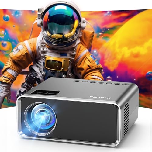 Image of FUDONI Projector with WiFi and Bluetooth 4K Supported, Upgraded Outdoor Movie Projectors Native 1080P FHD, Video Proyector for Home Theater, Compatible w/HDMI/USB/iOS/Android/Windows/TV Stick