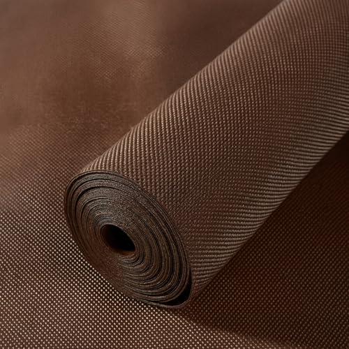 Image of Go Hooked EVA Anti Slip Fridge Mat Roll 45cm x 5m | Waterproof Shelf Liner for Kitchen Cabinet, Drawer, Refrigerator & Wardrobe | Food Grade Washable Cuttable Reusable Place Mat (Brown)