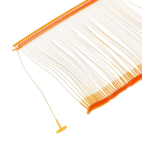 QUARKZMAN 2000 Stück Etikettierpistole Heftfäden Sicherheitsfäden, 75mm Standard für Etikettierpistolen, für Kleidung Etikettierung und Textil Karton Tag (Orange)