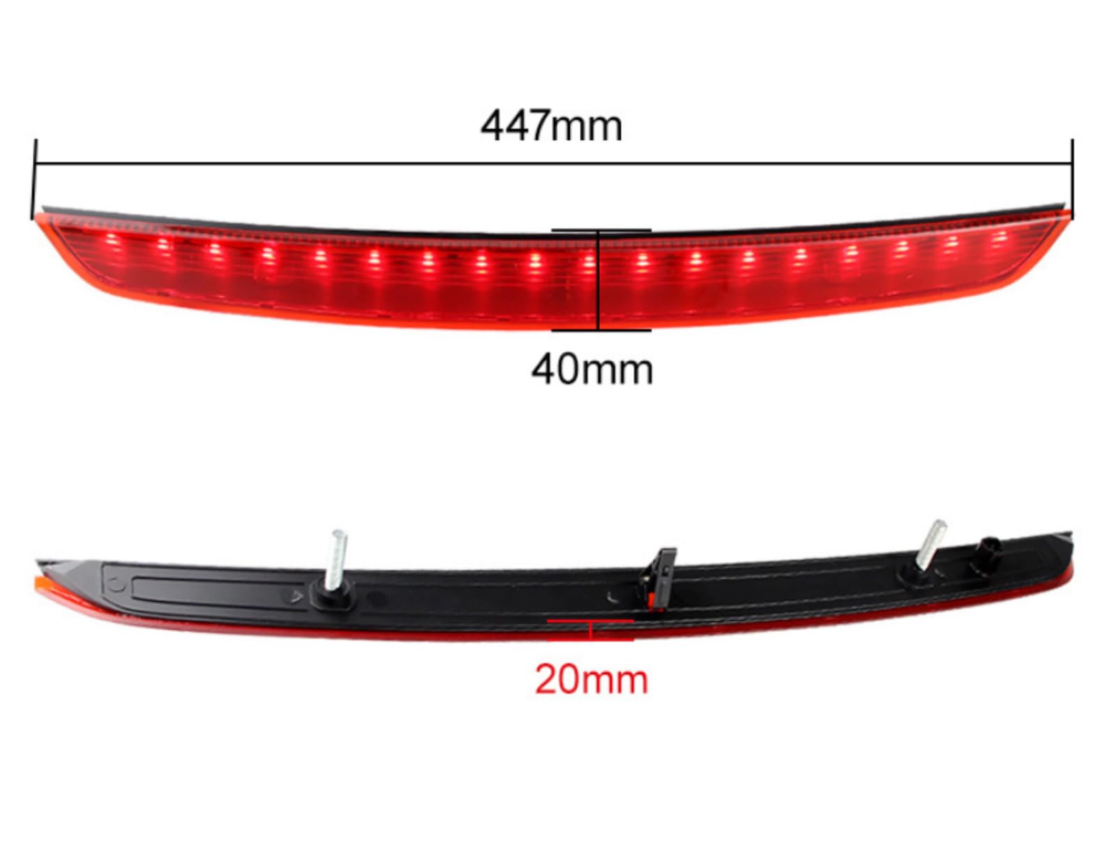 Terza luce di stop Fanale posteriore Canbus Mount Lampada di luce di stop posteriore a LED ad alto livello for auto 8J0945097,Adatto for Audi MK2 TT 8J 2007-2014