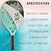 Beach Tennis Racket - Carbon Fiber Beach Tennis Paddle with Ultra Grip Sand Grit Surface - Hybrid Flexi Frame - Lightweight Beach Tennis Equipment